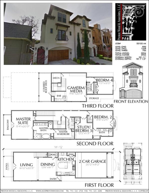 Townhouse Plan E0105 A4