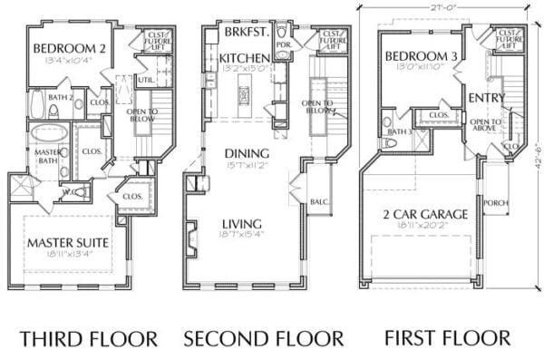 Townhouse Plan E1036 B1.3