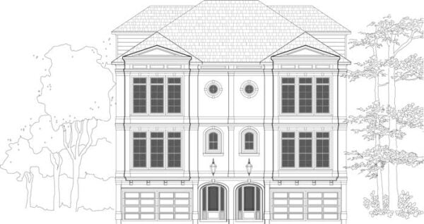 Duplex Townhouse Plan D9132 LOTS 2&3