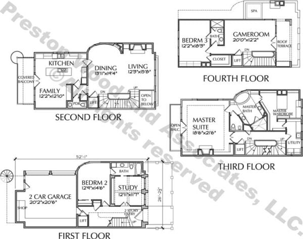 Duplex Townhouse Plan D2248 Grosvenor