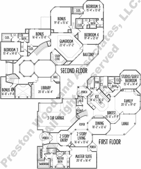 Two Story House Plan C9119