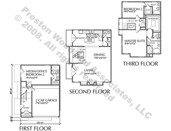 Duplex Townhome Plan D4196 u1