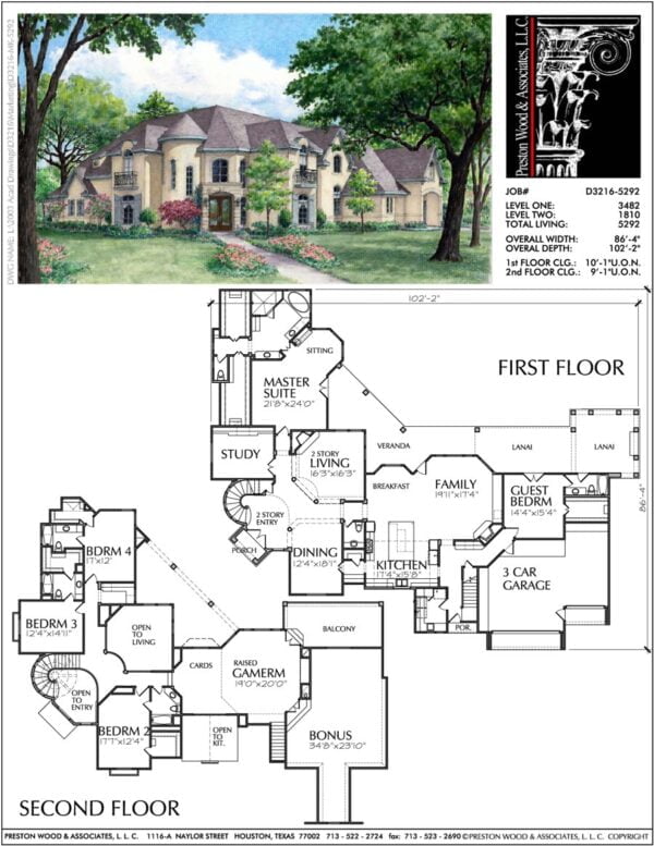 Two Story Home Plan D3216