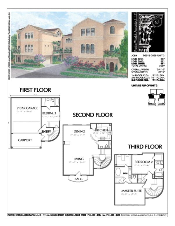 Townhouse Plan D3016 u2