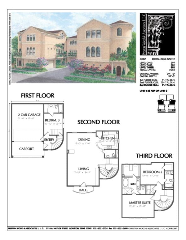 Townhouse Plan D3016 u2