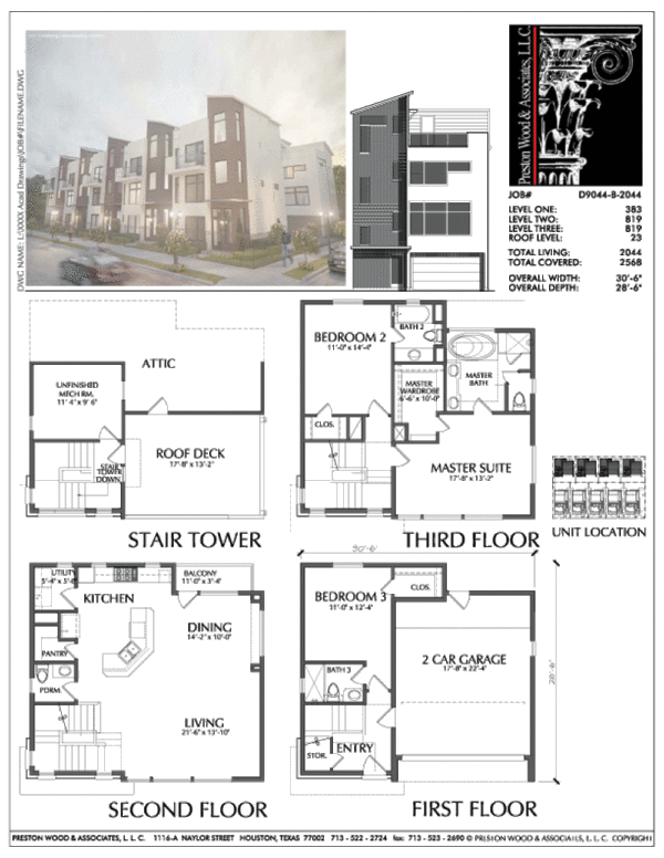 Townhouse Plan D9044 B