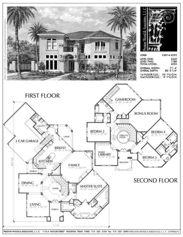 Two Story House Plan C6014