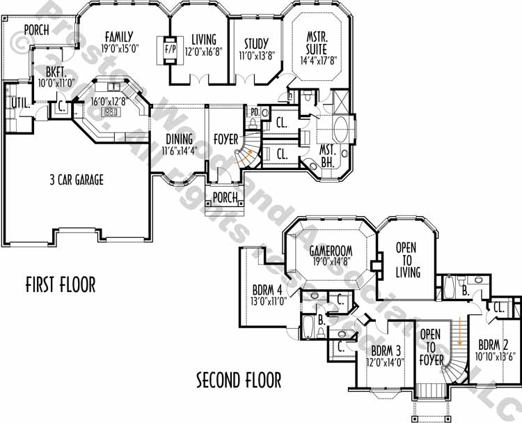 Home Plans Unique House Floor, 2 Story House Plan Ideas