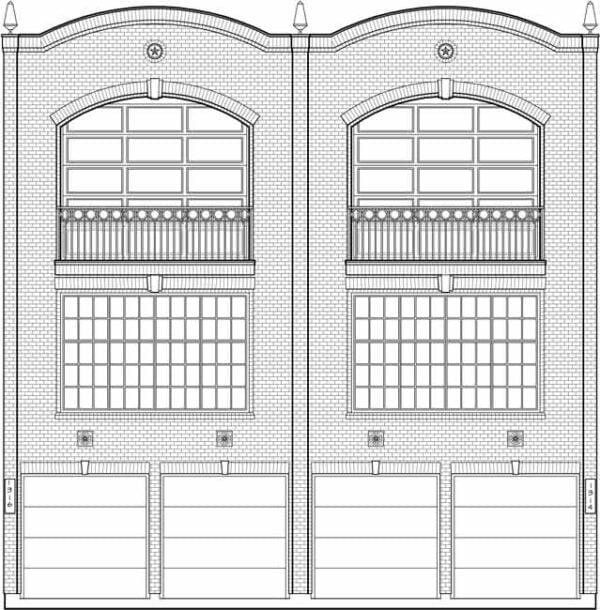 Duplex Townhouse Plan C9016 A & B