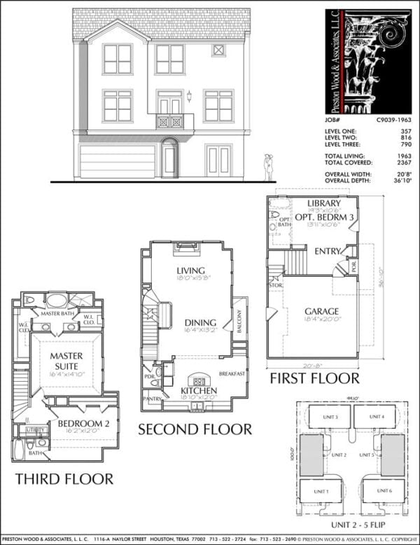 Townhouse Plan C9039-1963