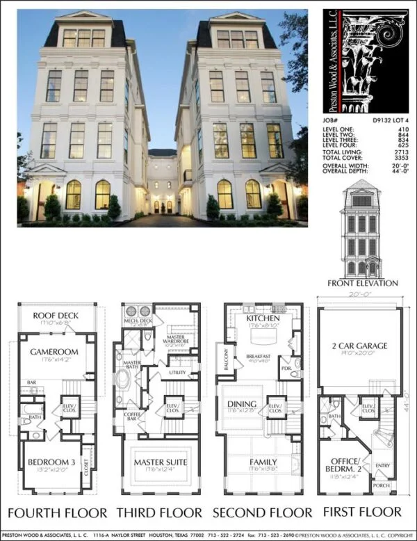 Townhouse Plan D9132 LOTS 1 & 4