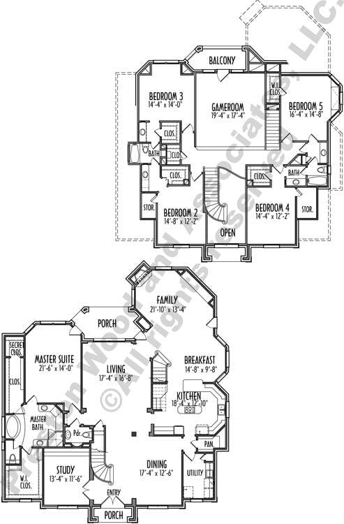 Two Story House Plan C9275