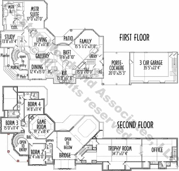 Two Story House Plan C3001