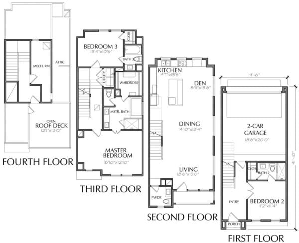 Townhouse Plan E3006 A1.1L