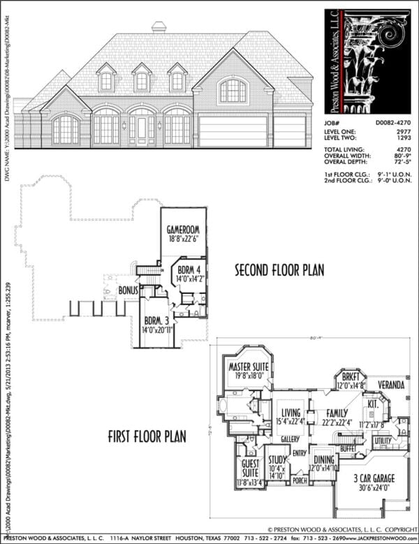 Two Story House Plan D0082
