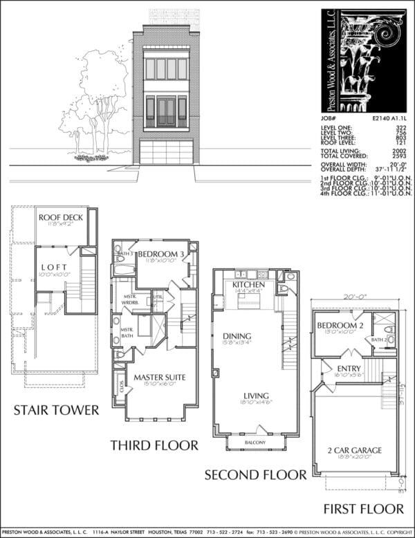 Townhouse Plan E2140 A1.1