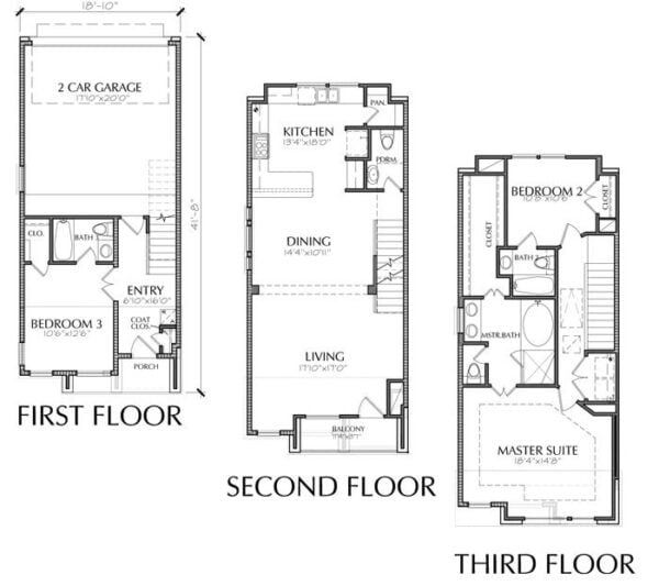 Townhouse Plan E3192 A1.3