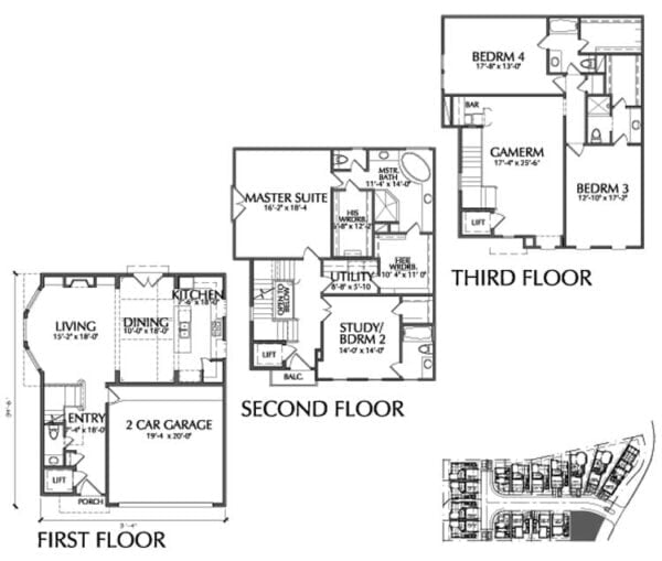 Townhouse Plan D9095 E LOT-1