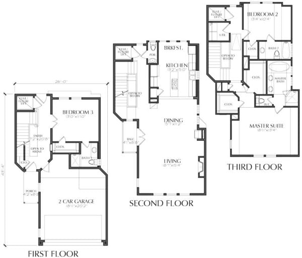 Townhouse Plan E3373 A1.1