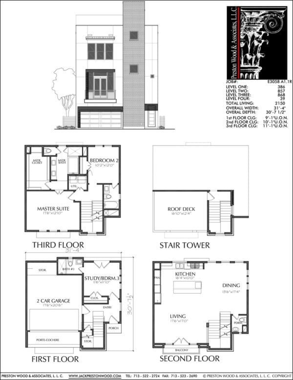 Townhouse Plan E3058 A1.1