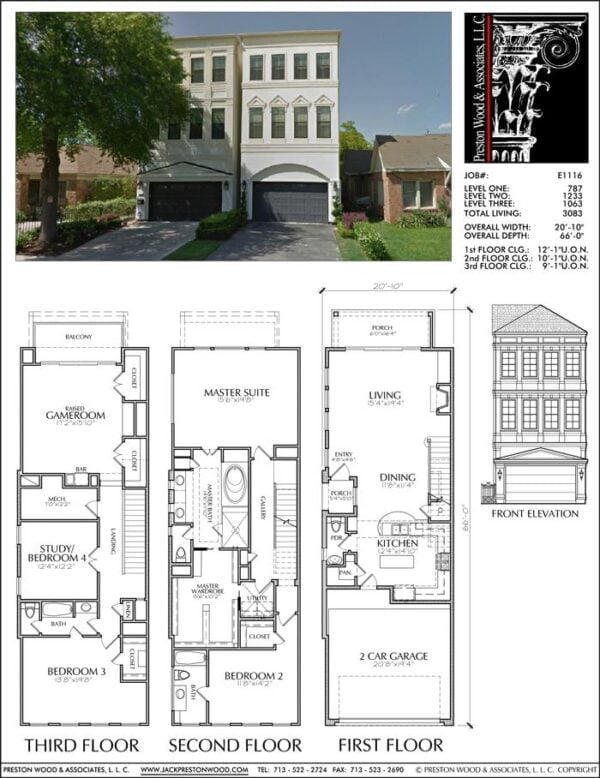 Townhouse Plan E1116