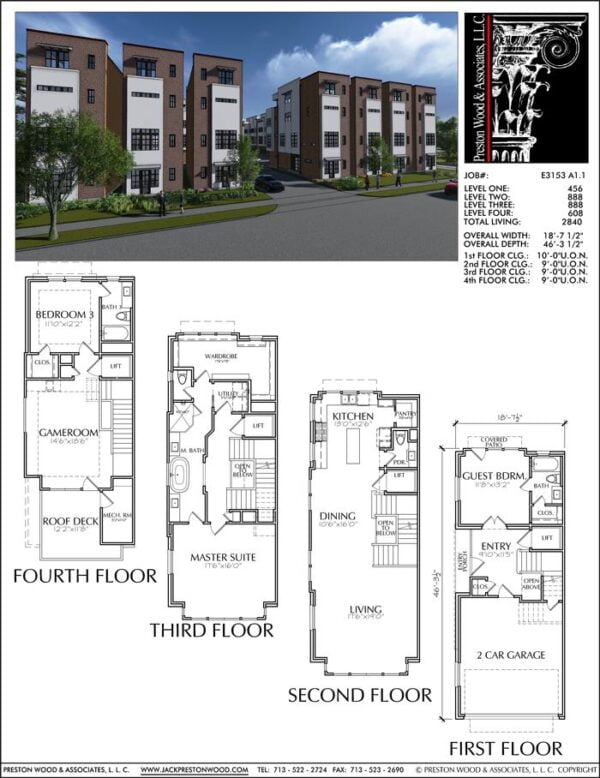 Townhouse Plan E3153 A1.1