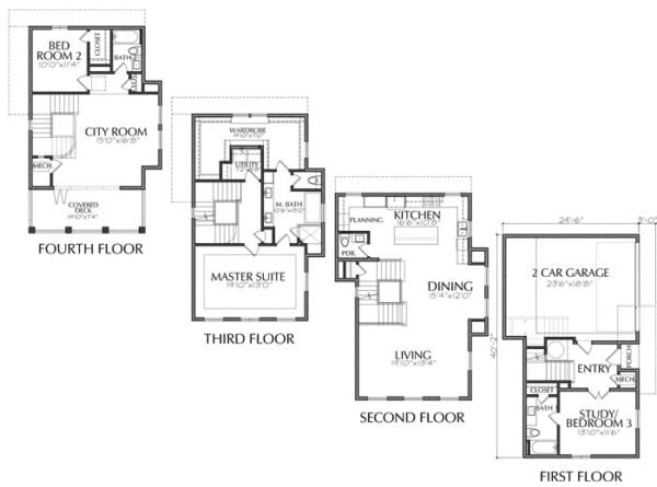 Townhouse Plan E2282 A3.1L