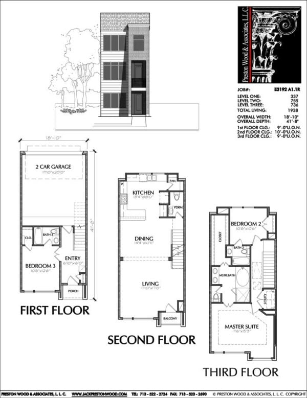 Townhouse Plan E3192 A1.1