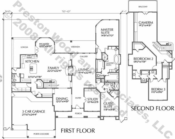 One Story Home Plan C6153