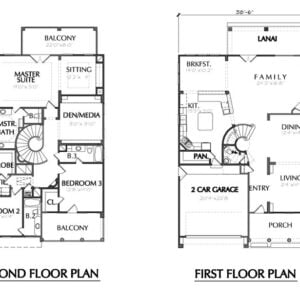 Two Story House Plan D6214