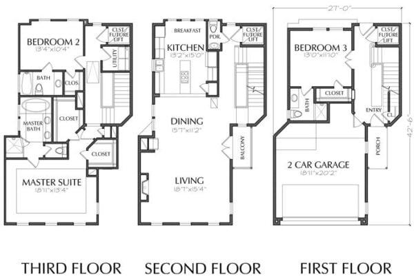 Townhouse Plan E0108 B1.1