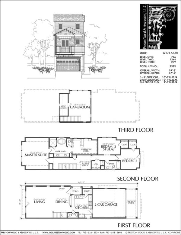 Townhouse Plan E2176 A1.1