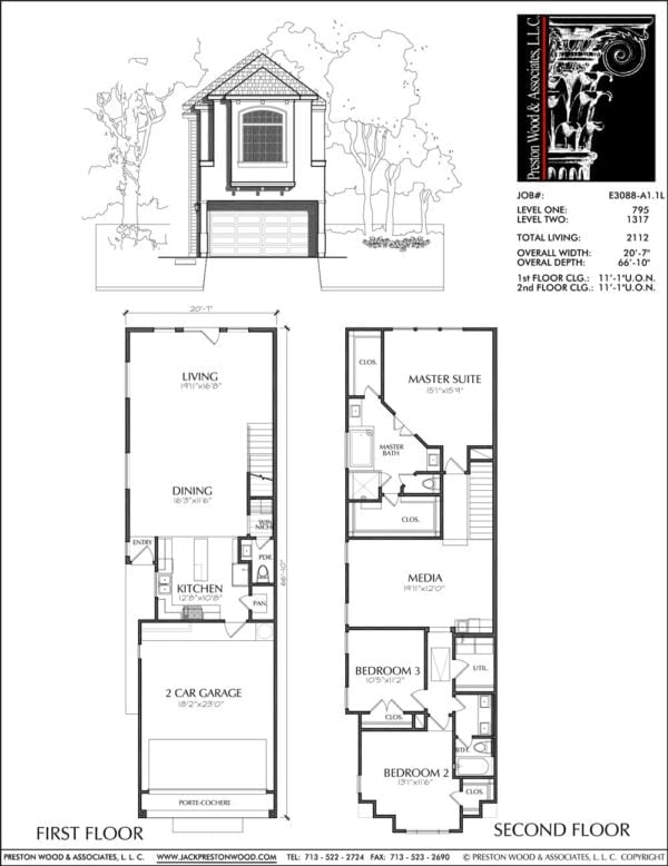 Townhouse Plan E3088 A1.1