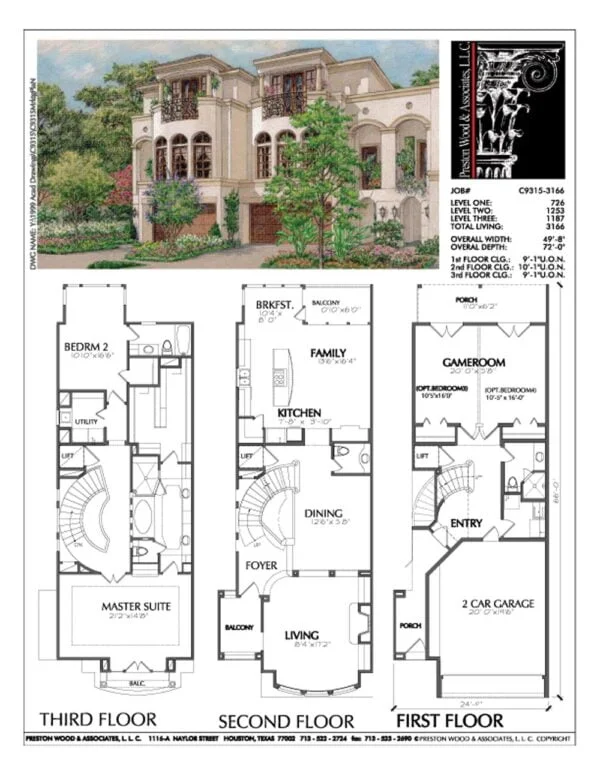 Duplex Townhome plan C9315