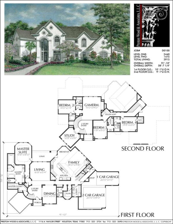 Two Story House Plan D0100