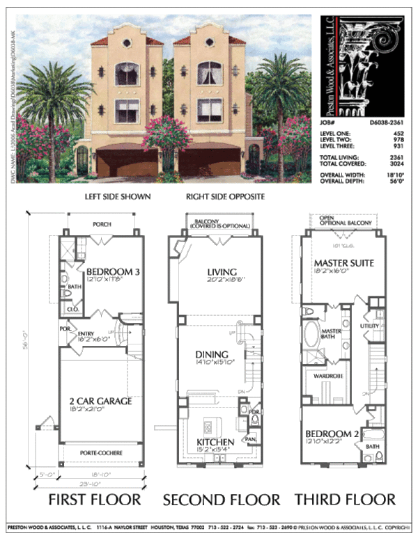 Townhouse Plan D6038