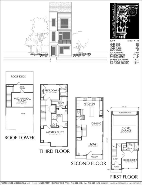 Townhouse Plan E1171 A1.1L