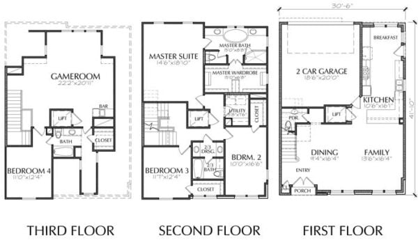 Townhouse Plan E1155 B1.1