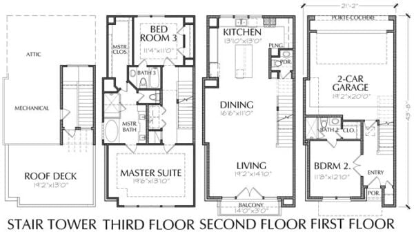 Townhouse Plan E2078 A2.1