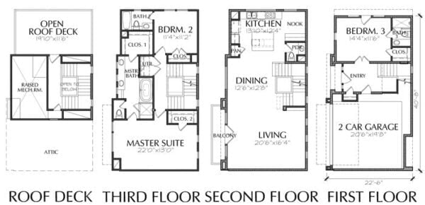 Townhouse Plan E1226 A