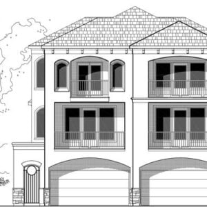 Duplex Townhouse Plan E0090