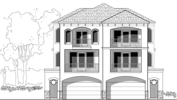 Duplex Townhouse Plan E0090