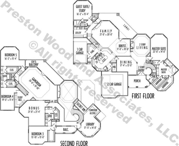 Two Story House Plan C9116