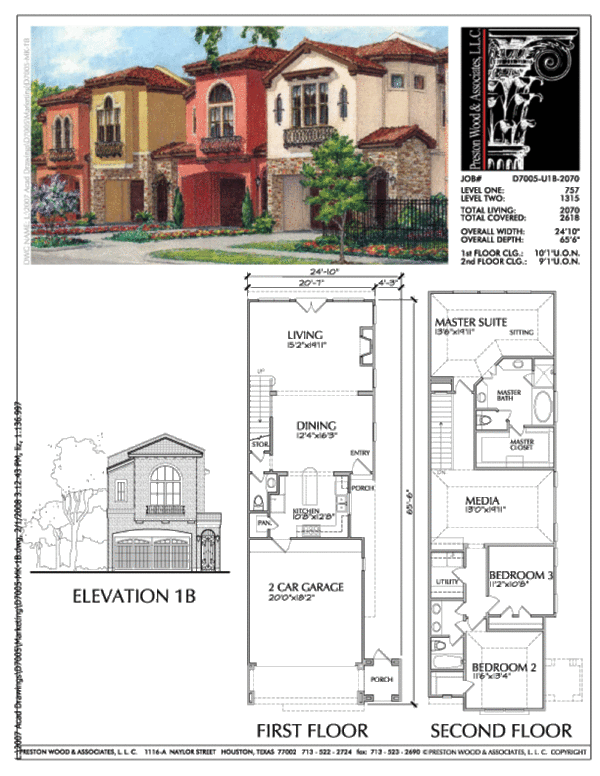 Townhouse Plan D7005 1B