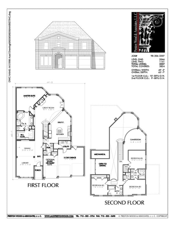 Two Story House Plan C8306