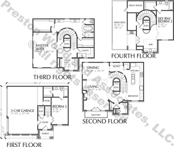 Duplex Townhouse Plan D5130 B5