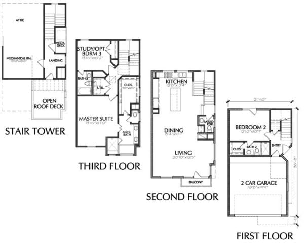 Townhouse Plan E2165 B1.1