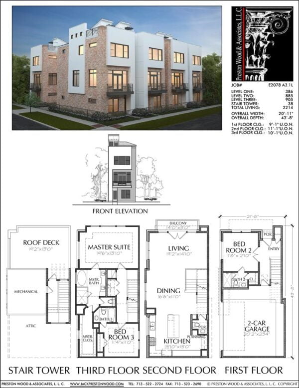 Townhouse Plan E2078 A3.1