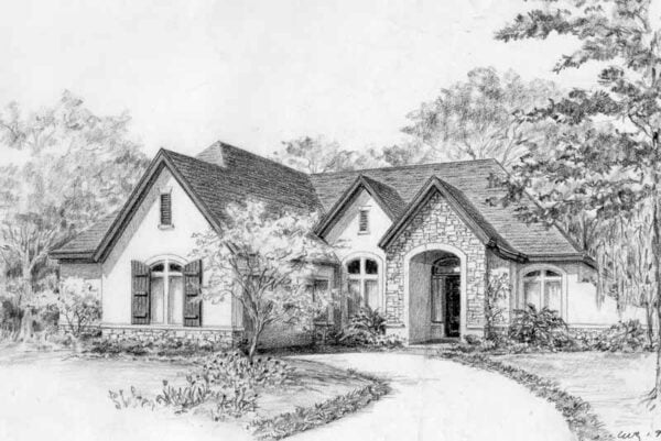 One Story Home Plan C7155