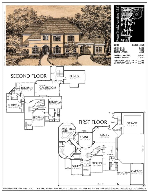 Two Story House Plan C5355